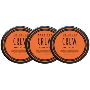 American Crew - Matte Clay - Haarklei - 3x85g