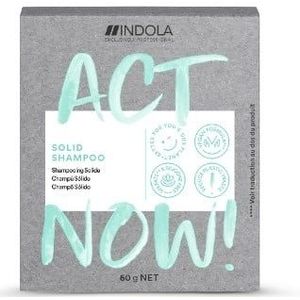 Indola Act Now! Solid Shampoo 60g - Normale shampoo vrouwen - Voor Alle haartypes - 60 gr