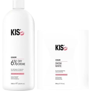 KIS - Bleach & Developer Set - 1000ml en 500gr - Professionele Haarverfset