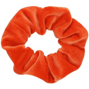 Scrunchie Velvet Neon Oranje