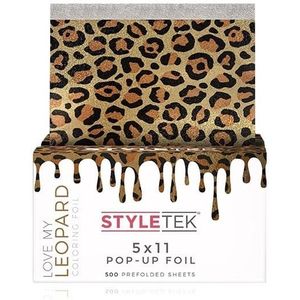 Styletek - Pop Up Aluminium Folie - Leopard - 5x11 - 500 stuks