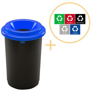 Plafor Eco Prullenbak 50L – Recycling – Blauw