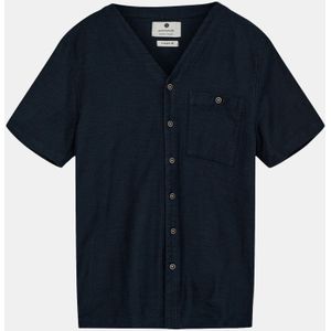 AKDAN S/S V-NECK SHIRT sky captain