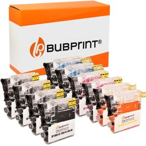 Bubprint 10 Druckerpatronen kompatibel für Brother LC-1100 LC-980 black cyan magenta yellow