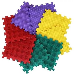 Ortho Puzzle: Orthopedische massagemat set - 8 stuks, egel.