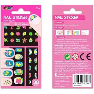 Avenir: Set van fluorescerende nagelstickers