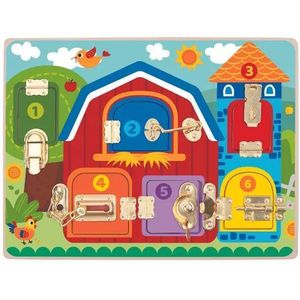 Tooky Toy: Activiteitenbord in de vorm van een huis