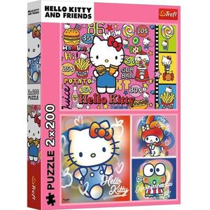 Legpuzzel - Hello Kitty - 2 x 200 Stukjes - Multicolor - Karton