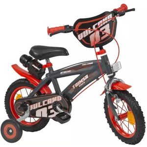Toimsa: Vulcano kinderfiets, maat 12, rood-zwart