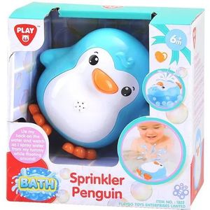 Playgo: Blauwe waterspuitende pinguïn - badspeeltje