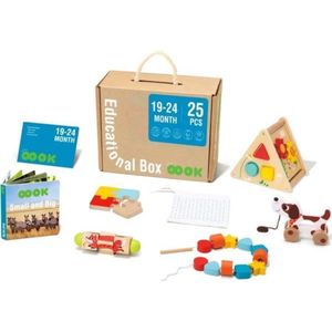 Tooky Toy Educatieve Houten Speelgoed Box 19-24 Maanden 25-delig
