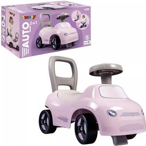 Smoby: Auto Ride-on ombouwbare looptrainer baby taxi - roze