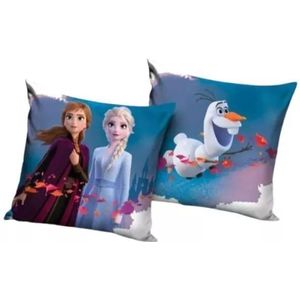Frozen: Anna, Elsa en Olaf kussen, polyester - 40 x 40 cm