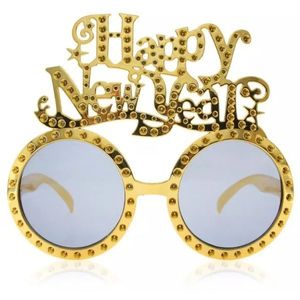 Feestbril - Gelukkig Nieuwjaar - goud