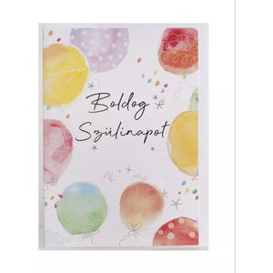 Gefeliciteerd met je verjaardag - Hongaars - 13 x 19 cm