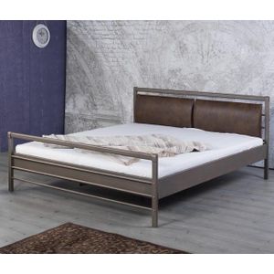 Dico metalen bed Aurora-wit/koper-180 x 220 cm