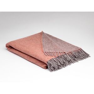 100% Merino wollen plaid Peach Nectar