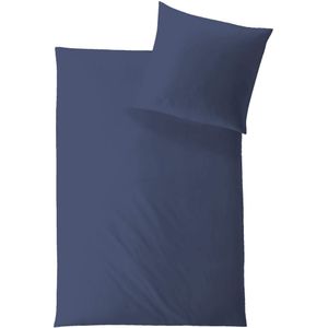 Hefel 100% Tencel dekbedovertrek + kussensloop-Lits-jumeaux XL (260 x 200/220 cm)-Blauw