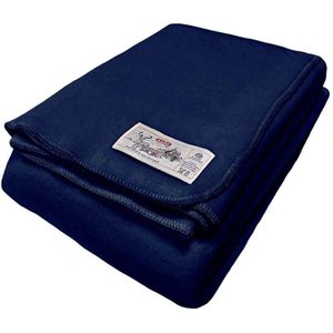 AaBe Merino wollen deken (160 x 240 cm)-Blauw