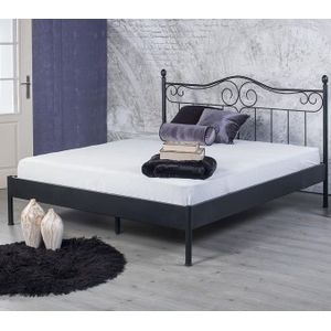 Dico metalen bed Alessia-Wit-120 x 200 cm