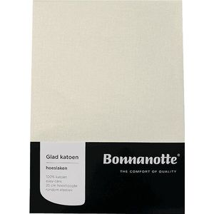 Bonnanotte 100% katoenen hoeslaken-Off White-140 x 200 cm