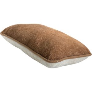 100% Kasjmier Wollen vachtkussen 40 x 70 cm - Bruin/Ecru