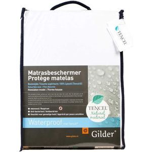 Gilder waterdicht Tencel hoeslaken/molton 100cm x 200cm