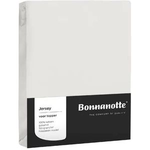 Bonnanotte - Jersey Hoeslaken - Topper - off-white - 160x200/210 cm