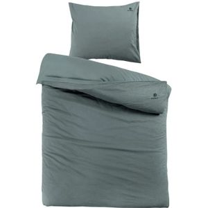 Alberta - Bio Percal Katoenen Dekbedovertrek - Groen - 155 x 200/220 cm