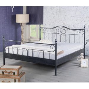 Dico metalen bed Virginia-wit/koper-180 x 210 cm