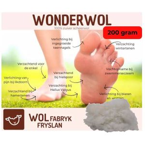 WonderWol - Antidruk Wol - 200 gram - Woonaccessoires
