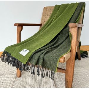 100% Merino wollen plaid Meadow Green