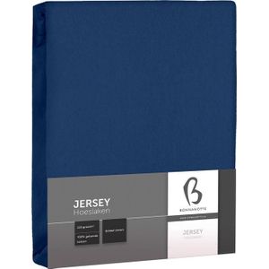 Bonnanotte Double Jersey hoeslaken-Donker blauw-180 x 200/210 cm