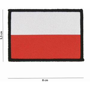 Embleem stof fijn geweven vlag Polen #7127