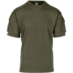 T-shirt tactical pocket. Diverse kleuren (Kleur: Groen, Maat: XXXL)