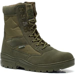 Sniper boots met YKK rits. Diverse Kleuren (Kleur: Groen, Maat: 45)