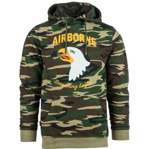 Hoodie 101st Airborne camo (Kleur: Woodland, Maat: L)