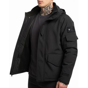 Tactical Edge Softshell Jas | Diverse kleuren (Maat: L, Kleur: Zwart)