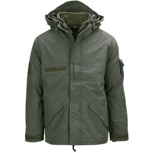 Military parka gevoerd. Diverse kleuren (Kleur: Groen, Maat: S)