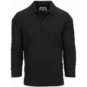 Tactical polo Quick Dry lange mouw. Diverse kleuren (Kleur: Zwart, Maat: M)