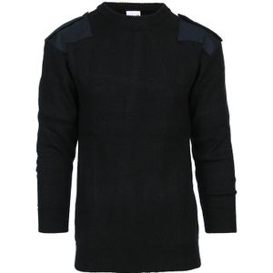 Commando Trui - Zwart - Fijn gebreid Acryl (Maat: XXXL, Kleur: Zwart)