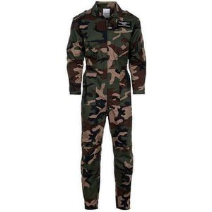 Fostex - Kinder Piloten Overall - Woodland Camo - Werkoverall