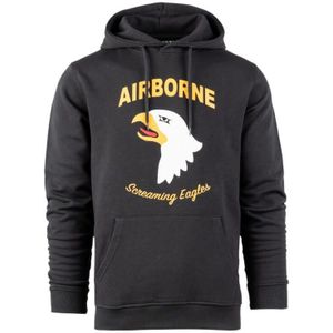 Hoodie 101st Airborne Eagle (Maat: XXL, Kleur: Grey)