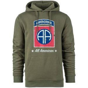 Hoodie 82nd Airborne Divisie (Kleur: Groen, Maat: XL)