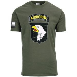 T-shirt USA 101st Airborne (Kleur: Groen, Maat: L)