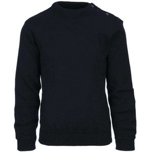 WoolMate - Bretonse trui blauw 100% wol (Kleur: Blauw, Maat: XXL)