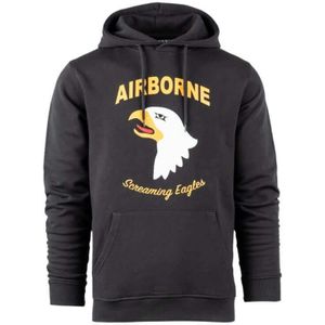 Hoodie 101st Airborne Eagle (Kleur: Grey, Maat: XL)