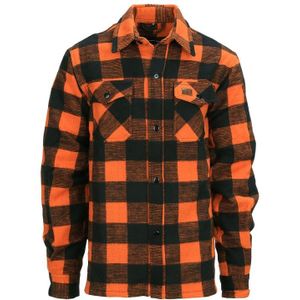 Hout hakkers hemd dik. Diverse kleuren (Kleur: Zwart/Oranje, Maat: XXL)