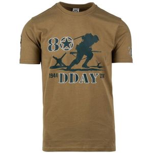 T-shirt D-Day 80th Anniversary (Maat: XL, Kleur: Coyote, Merk: Fostex WWII Series)