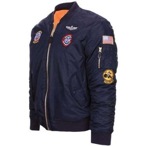 Kinder MA-1 flight jacket USAF (Kleur: Blauw, Maat: XS)